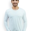 Playera Manga Larga Básica Blanca Stretch Muscle Fit Para Caballero